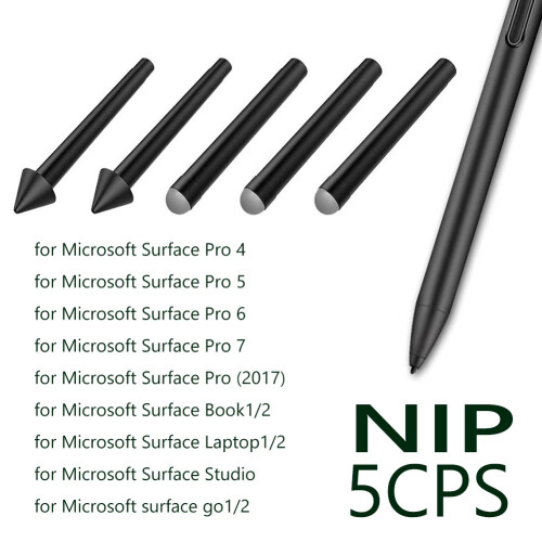5pcs Pen Tips Stylus Pen Tip for Microsoft Surface Pro 7/6/5/4/Book/Studio/Go 1