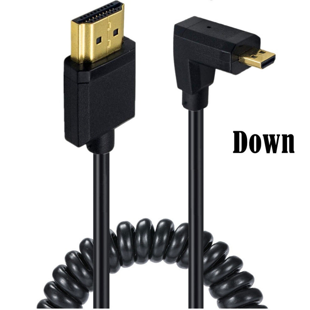 (Lower Bend) Micro Hdmi-Compatible Cable To Hdmi-Compatible Male Hd Cable 4K60hz For Hdtv 320997580928