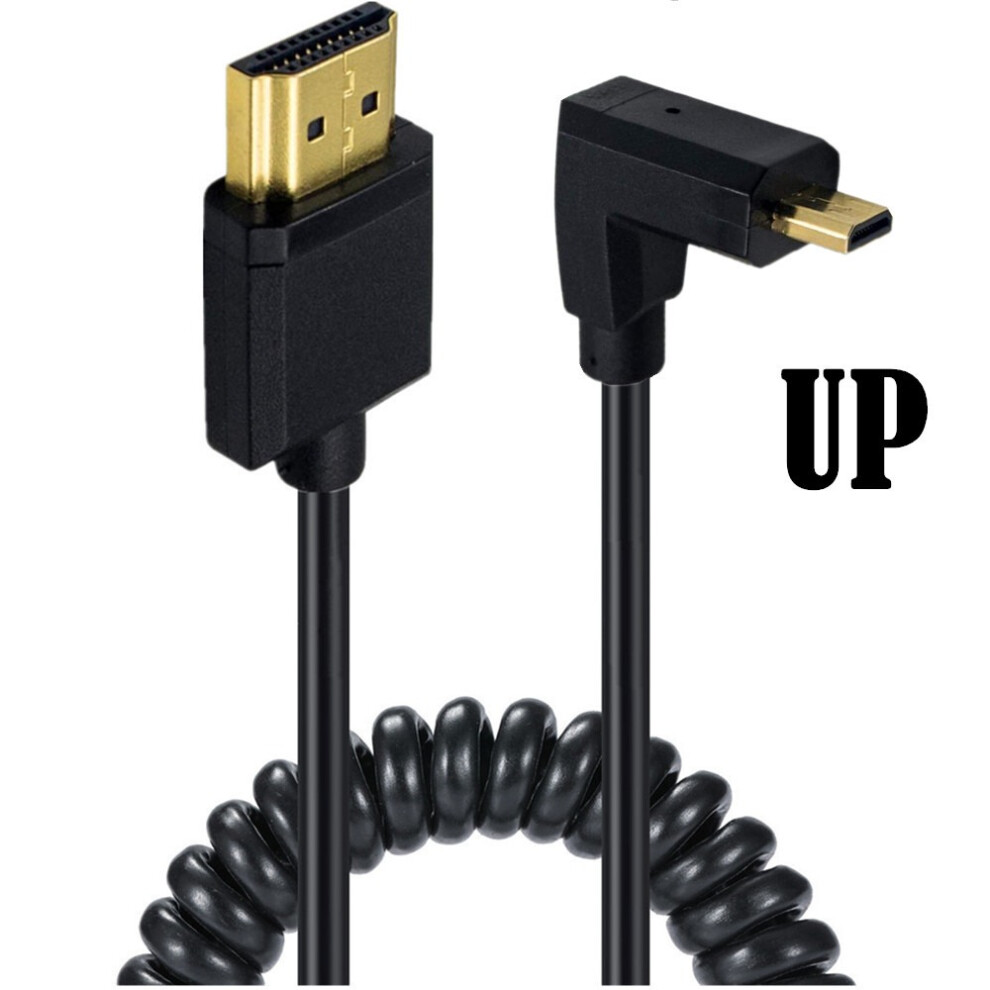 (Upper Bend) Micro Hdmi-Compatible Cable To Hdmi-Compatible Male Hd Cable 4K60hz For Hdtv 320997580911