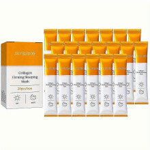 20pcs/box Anti-Aging Collagen Moisturizing Mask, Collagen Firming Sleeping Mask for Smooth, Youthful Ski