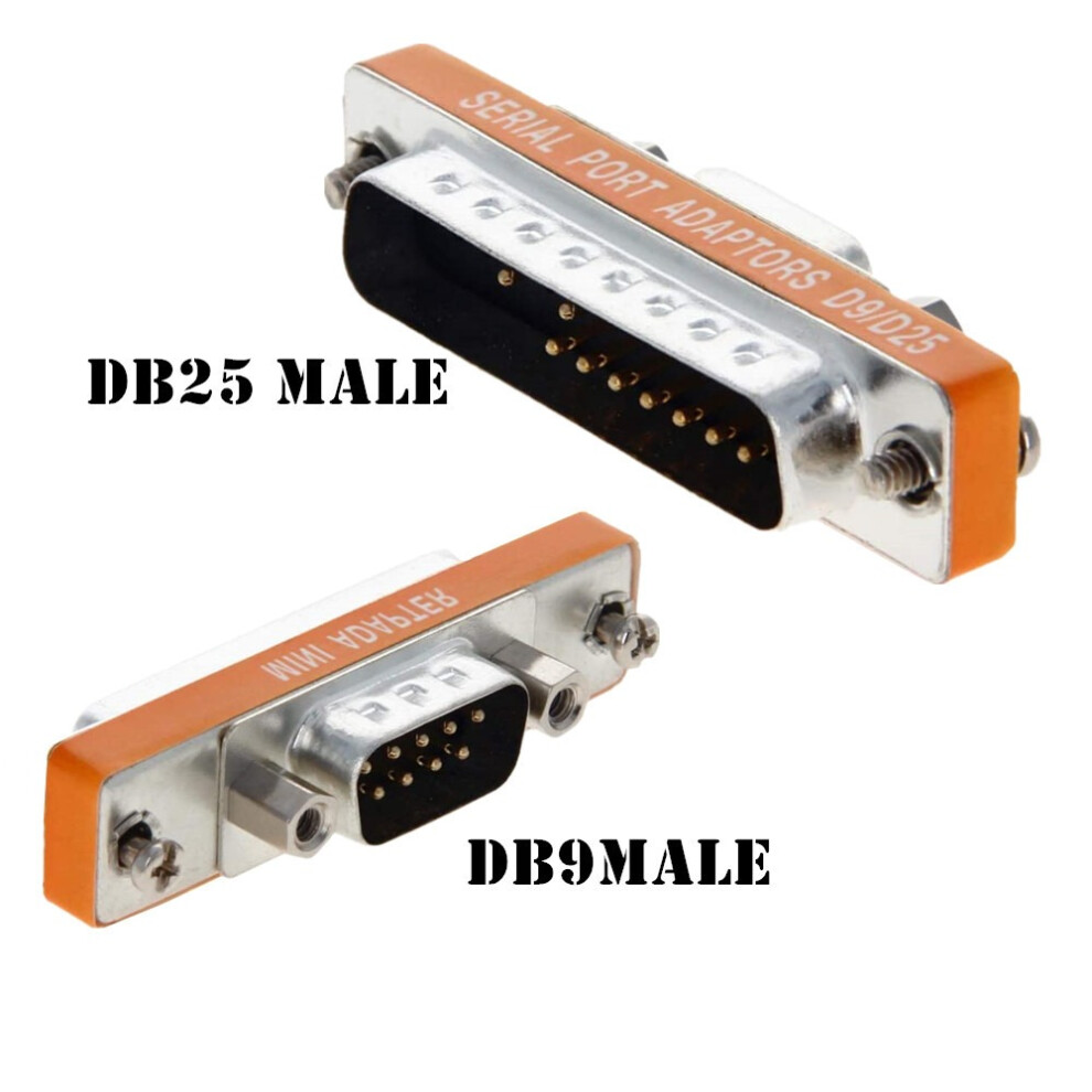 (9M 25M) Mini Db25 To Db9 Adapter Male To Female M/F Serial At Modem Mini Adapter 320997582113