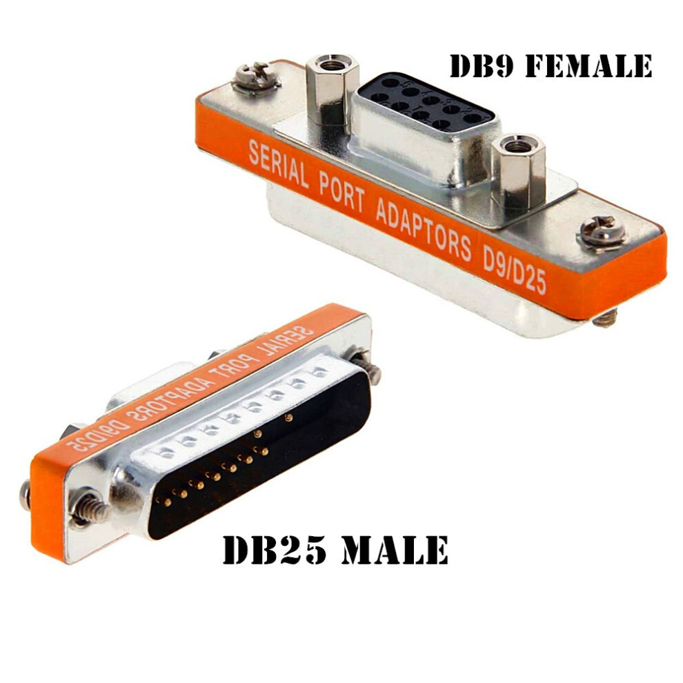 (9F 25M) Mini Db25 To Db9 Adapter Male To Female M/F Serial At Modem Mini Adapter 320997582137