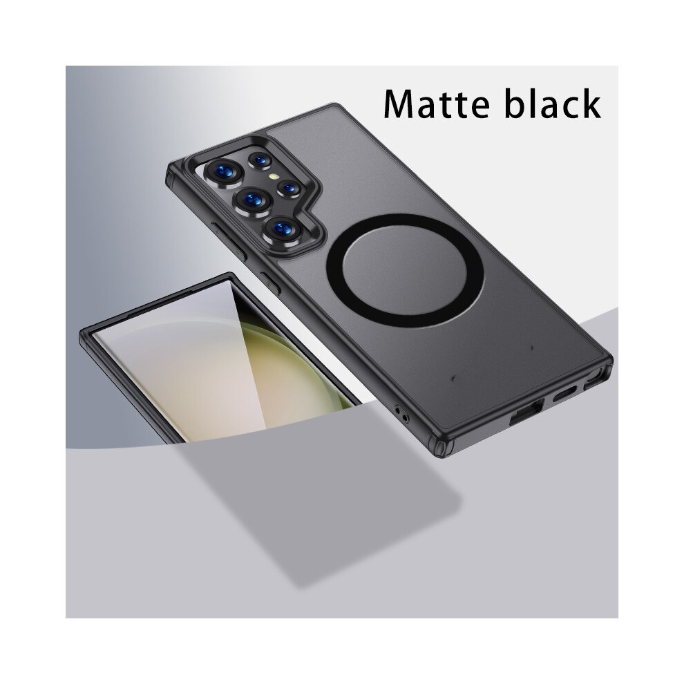 (Matte S25 Ultra) Case For Samsung Galaxy S25/S25plus/S25ultra Magsafe Clear Phone Cover Black 320997582786