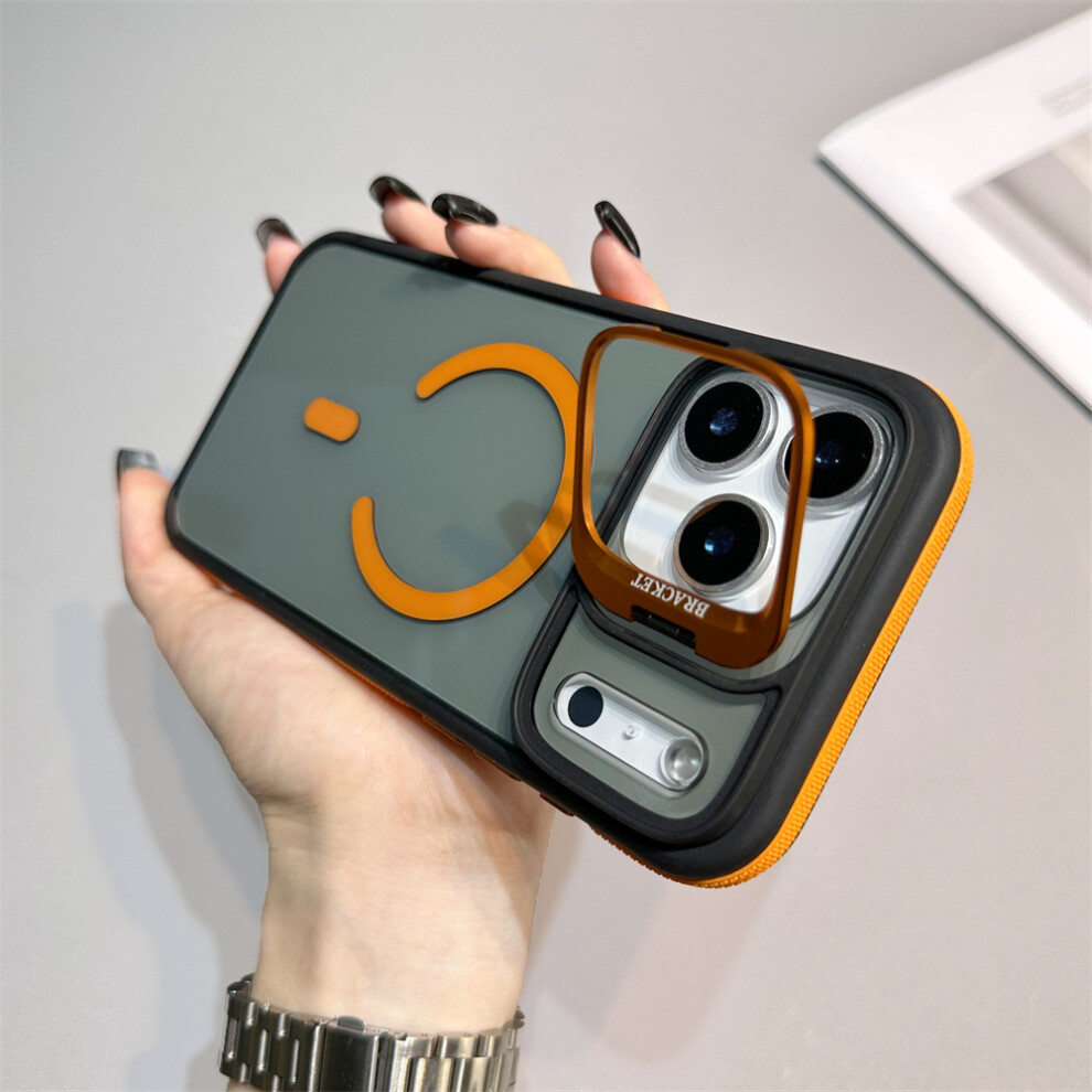 ( For Ip 17 Pro) Shockproof Matte Magsafe Stand Case For Iphone 17/17 Pro Max/17 Pro/17 Air Orange 320997582656
