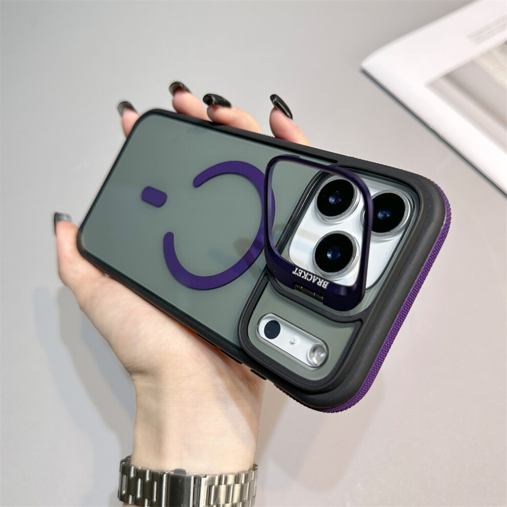 ( For Ip 17 Promax) Shockproof Matte Magsafe Stand Case For Iphone 17/17 Pro Max/17 Pro/17 Air Purple 320997582700