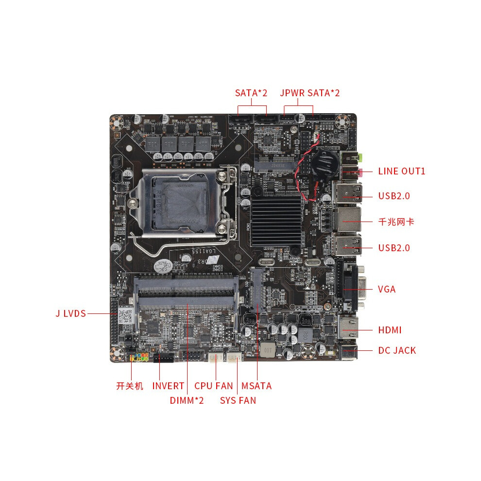 H61 Itx Industrial Motherboard Lga1155 Ddr3 Memory Support For Mini Pc System 320997584186