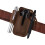 2X Handmade Leather Sheath Folding Knife Flashlight Holder EDC Tool Brown 7