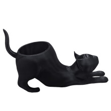 Ocean Kitten Fleshy Plant Planter Pot Plastic Small-Schwarz