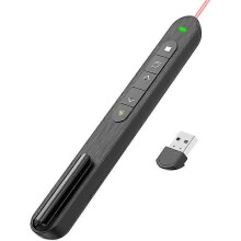 Rechargeable Wireless Presenter for Powerpoint Presentation Ppt Green Light Pointer Remote Control Presentation Clicker