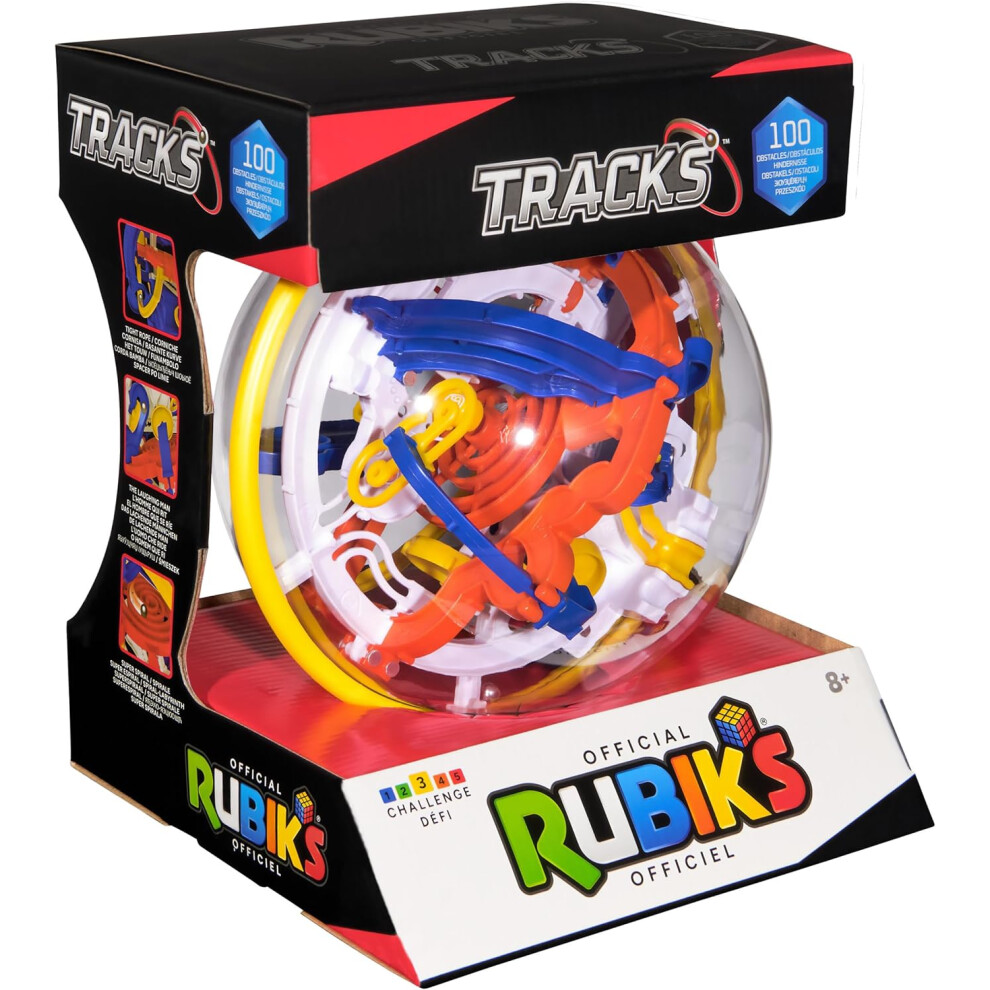 New Spin Master Rubiks Cube, Rubiks Tracks 100 3D Gravity Maze And 3D Puzzle Game With 100 Obstacles 6068609