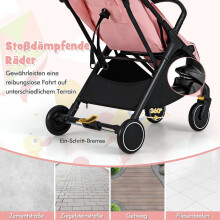 Poussette de voyage pliable avec dossier inclinable et réglable
