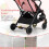 Poussette de voyage pliable avec dossier inclinable et réglable 1