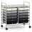 Mobile Storage Cart with 12 Stackable Drawers, Black 1