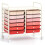 Mobile Storage Cart with 12 Stackable Drawers, Pink 1
