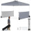 Pop-up lysthus 3x3m med 2 sidevegger, bag, grå 1