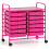 Mobile Storage Cart with 12 Stackable Drawers, Dark Pink 1