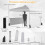 Pop-Up Pavilion 3x3m with Sides, Bag, Wind Ropes, White 2