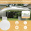 Pop-Up Pavilion 3x3m with Sides, Bag, Wind Ropes, White 4