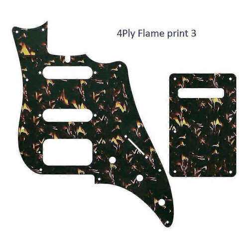 (Flash Golden) Custom Guirar Parts - Για εμάς ένα σετ 6 χορδών pickguard και πλάκα πλάτης για κι 1