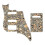 (Flash Golden) Custom Guirar Parts - Για εμάς ένα σετ 6 χορδών pickguard και πλάκα πλάτης για κι 4