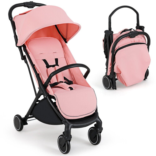Poussette de voyage pliable avec dossier inclinable et réglable 1