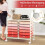 Mobile Storage Cart with 12 Stackable Drawers, Pink 4