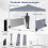 Pop-up lysthus 3x3m med 2 sidevegger, bag, grå 2