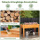 Jardinera elevada de madera con orificios de drenaje, 120 x 60 x 82 cm 4