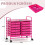 Mobile Storage Cart with 12 Stackable Drawers, Dark Pink 2