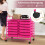 Mobile Storage Cart with 12 Stackable Drawers, Dark Pink 4