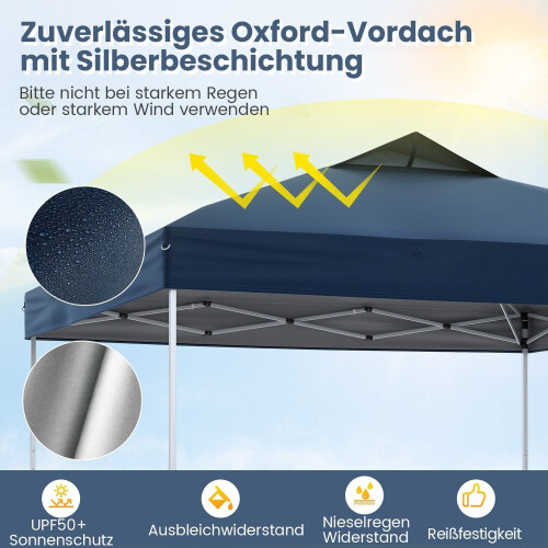 3x3m vanntett pop-up lysthus, UV 50+ beskyttelse 2