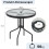 Bistro Table with Umbrella Hole, 70cm Glass Top 2