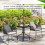 Bistro Table with Umbrella Hole, 70cm Glass Top 3