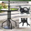 Bistro Table with Umbrella Hole, 70cm Glass Top 5