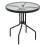 Bistro Table with Umbrella Hole, 70cm Glass Top 6