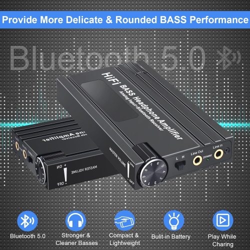 Audiophile HiFi Bluetooth-compatible Headphone Amplifier Amplifier Receiver 1