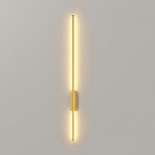 Moderne LED-wandlampen voor binnen, op batterijen, draadloos oplaadbaar via USB-C met afstandsbediening, goudkleurig, 60 cm