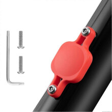 Supporto per localizzatore GPS da bici con staffa antifurto e resistente alle intemperie in ABS e chiave esagonale per ciclismo, colore ross