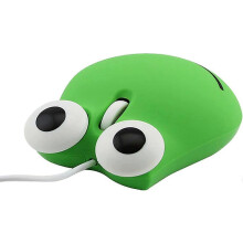 USB-muis met snoer, kleine computermuis met snoer voor kinderen, schattige computermuis met snoer in de vorm van een kikker, muis met snoer,