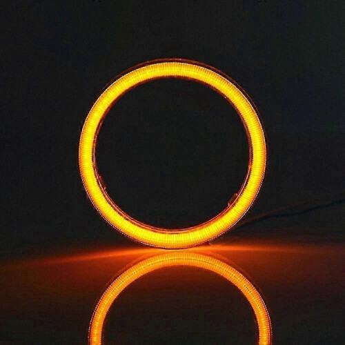 Κιτ φώτων ημέρας LED (Κίτρινο-80MM) για αυτοκίνητα και μοτοσικλέτες, προβολέας ο
