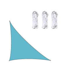 (Lake Blue-3x3x4.3m) 3x3x4.3m/4x4x5.7m/5x5x7.1m Αδιάβροχο τρίγωνο πανιών για σκίαση κήπου, βερ