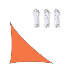 (Naranja-5x5x7.1)3x3x4.3m/4x4x5.7m/5x5x7.1m Vela de sombra triangular impermeable para jardín, patio, toldos exteriores, toldo para piscina,