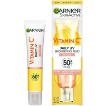 Garnier Vitamin C Daily UV Brightening Fluid Sheer Glow, SPF50+, Prevents + Corrects Sun Damages + Evens Skin tone, Face & Neck, for all skin types