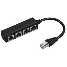 1-naar-4 RJ45 Ethernet-splitteradapter voor netwerkuitbreiding in LAN