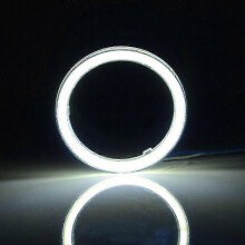 (fehér-100MM) LED-es nappali menetfény készlet autókhoz és motorkerékpárokhoz, 12 V-os ködlámpa COB Angel Eyes halógyűrűkkel, 60