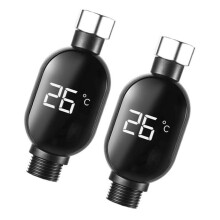 (2) Automatische temperatuurupdate douchekopsensoren Waterdichte douchekop met thermisch display voor thuis- en commercieel gebruik Meerkleu