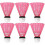 Set van 6 duurzame badmintonballen voor buitentraining - Roze 1