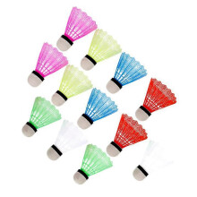 12 kpl Birdies-peli Hauska Nylon Höyhen Sulkapallo Kuntosali Aloittelijat Kannettava Sisä-Ulkoilu Värikäs Urheiluharjoittelu Sulkapallo