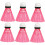 Set van 6 roze badmintonshuttles voor indoor training 1
