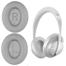 (Liath) Comhoiriúnach do chluasáin Bluetooth Bose 700/NC700 1 péire cluasáin leathair próitéine athsholáthair, cúisíní cluas